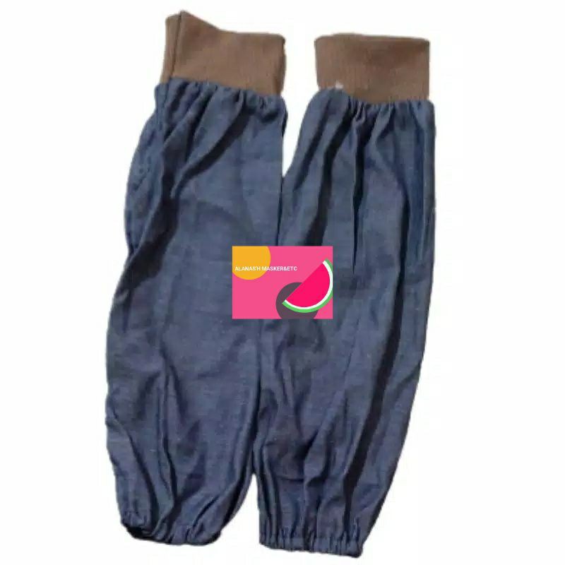 apron tangan bahan jeans tipis lembut tidak kaku