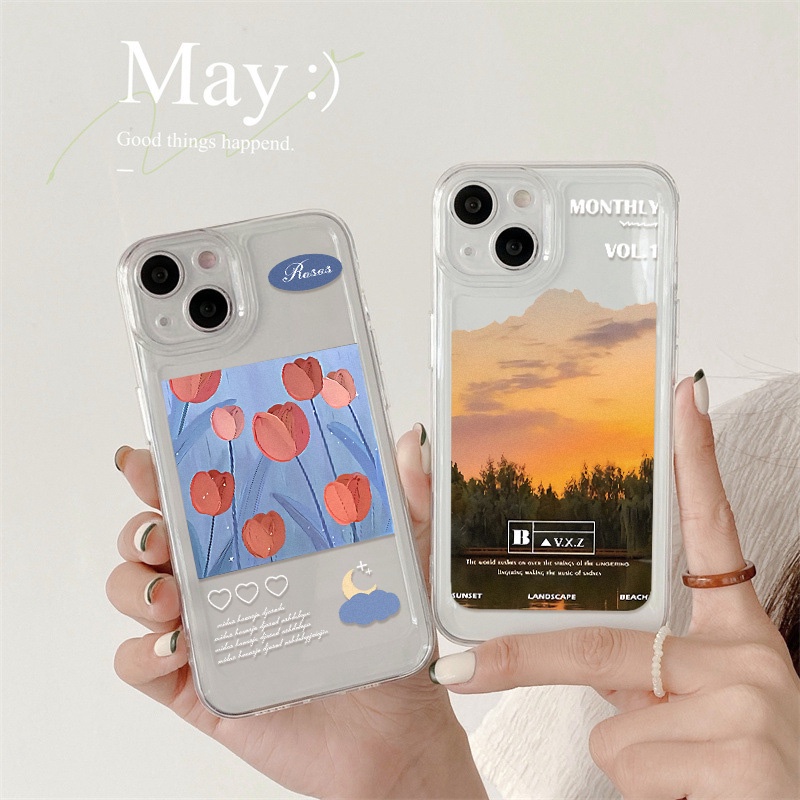 Case Bahan Akrilik TPU Transparan Tahan Banting Untuk iPhone 11 Pro Max 13 Pro 12 Pro XS Max XR X 8 Plus 7 Plus SE 2020 2022