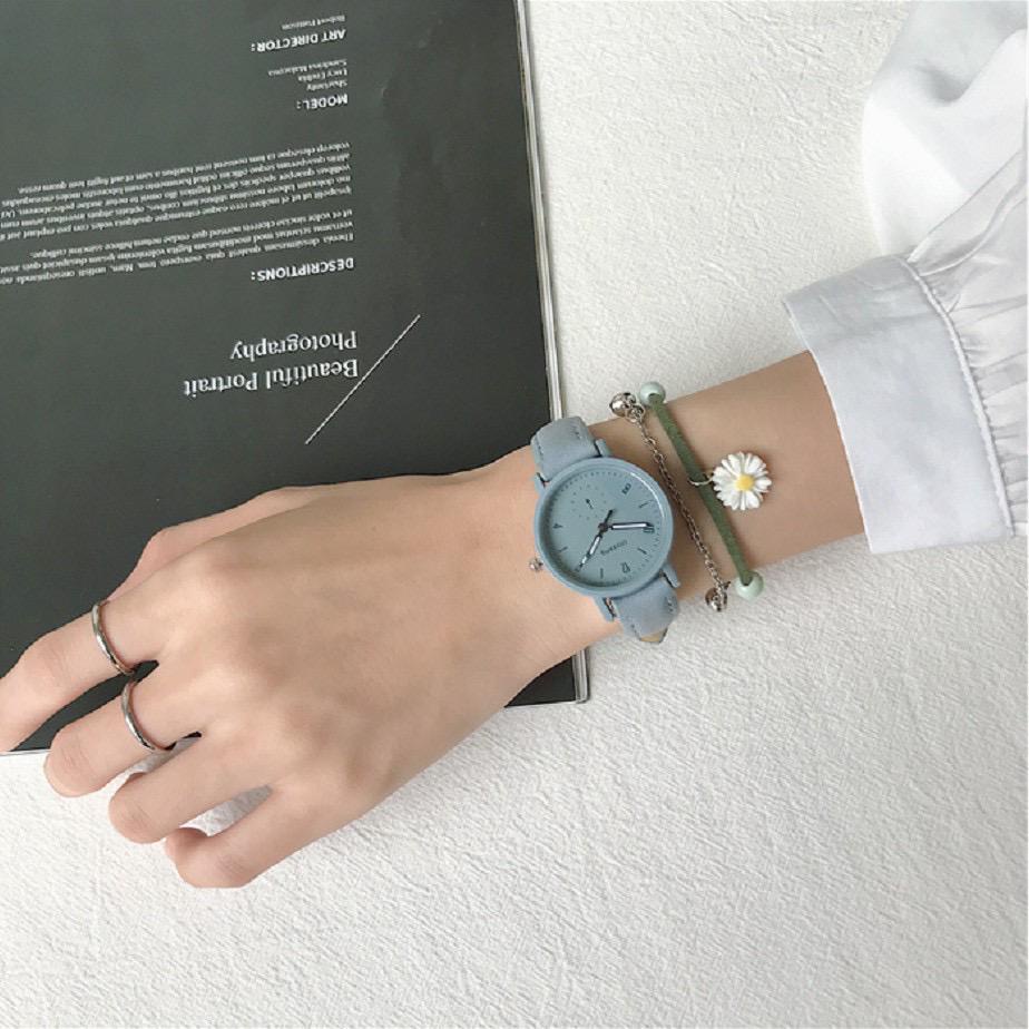 BAJ Jam Tangan Quartz Strap PU Analog Casual Gaya Retro Wanita &amp; Pria Ulzzang Watch Korean Fashion JF083