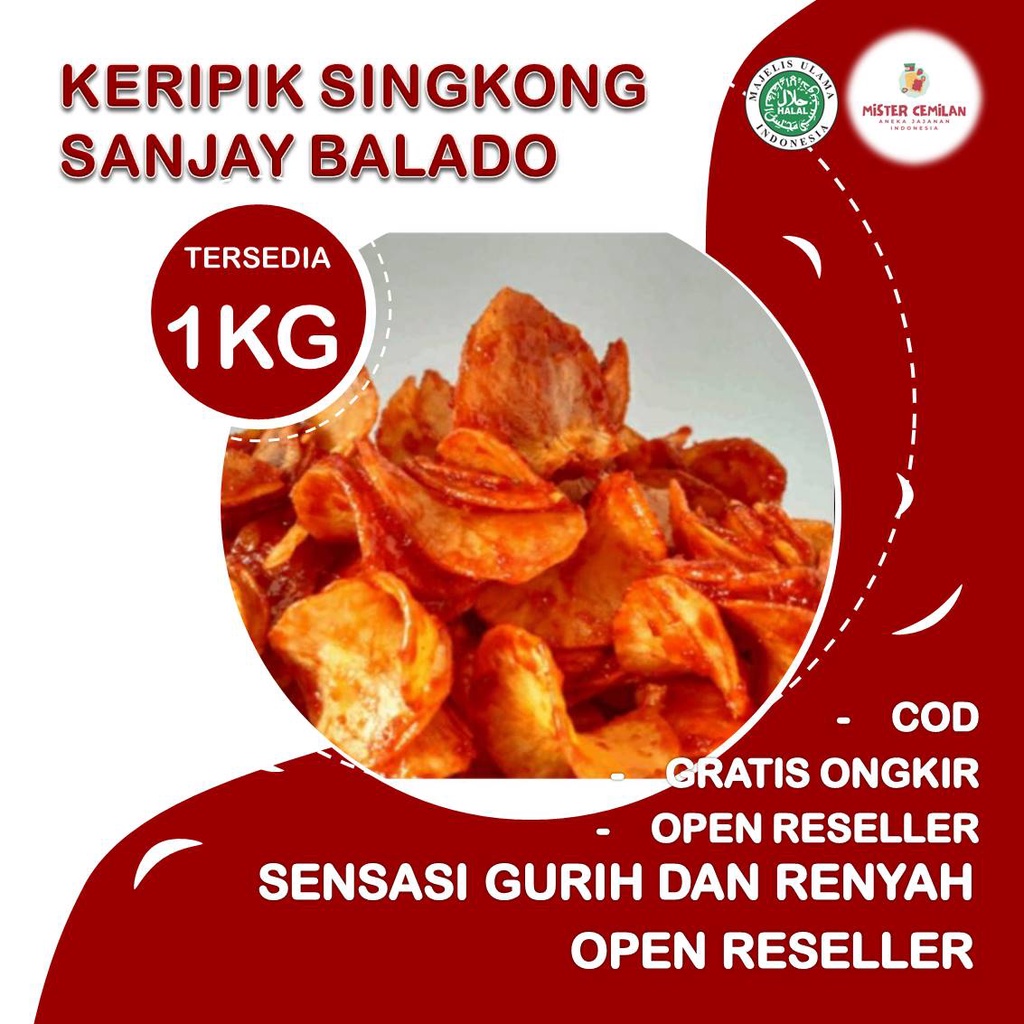 

1KG KERIPIK SINGKONG SANJAY BALADO BY.MISTER CEMILAN