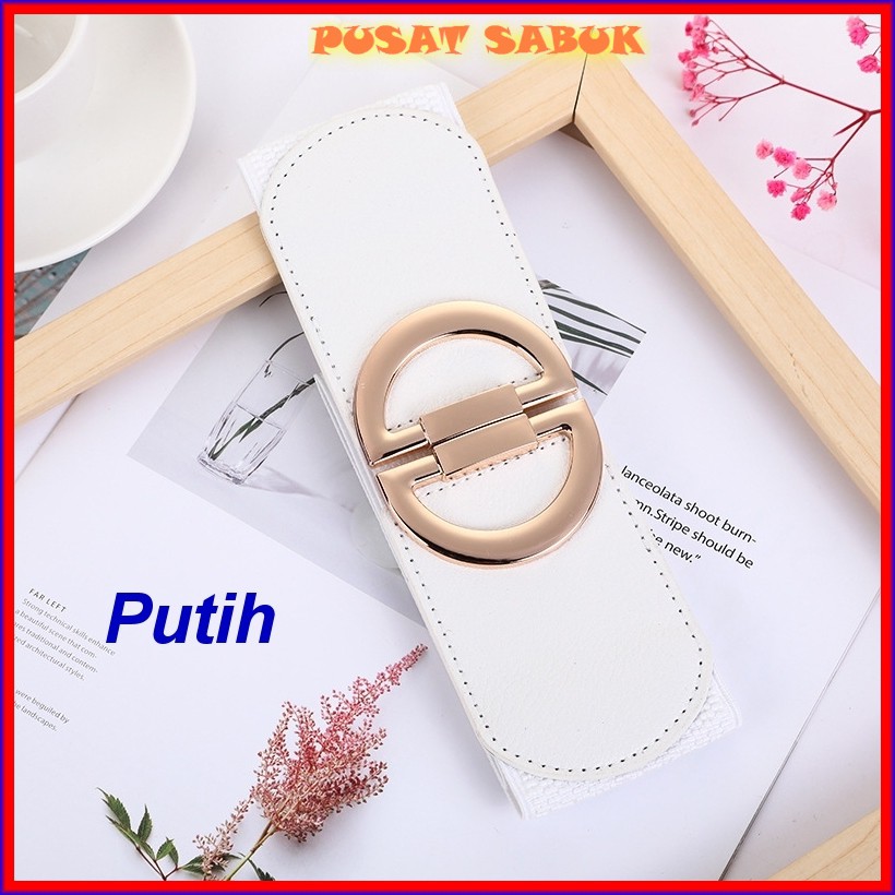 Sabuk Obi Karet Belt Ikat Pinggang Wanita Fashion Gesper Cewek Oby Korea Polos Murah Aksesoris