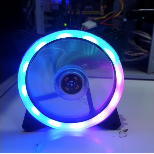 Fan Casing RGB 120mm kipas casing Running LED 12cm Lampu Rainbow