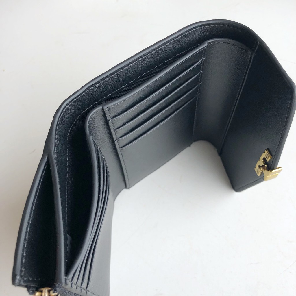 (SameDay Grab)  Original TB head layer cowhide women's short purse folding purse