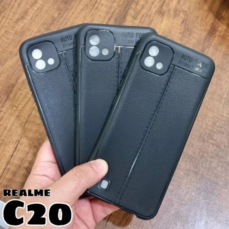 Auto Focus Realme C20 6.5" Leather SoftCase REALME C20 Auto Fokus Realme C20