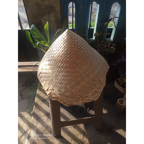 kukusan bambu/alat kukus nasi/alat kukus ketan/hiasan lampu/kerucut