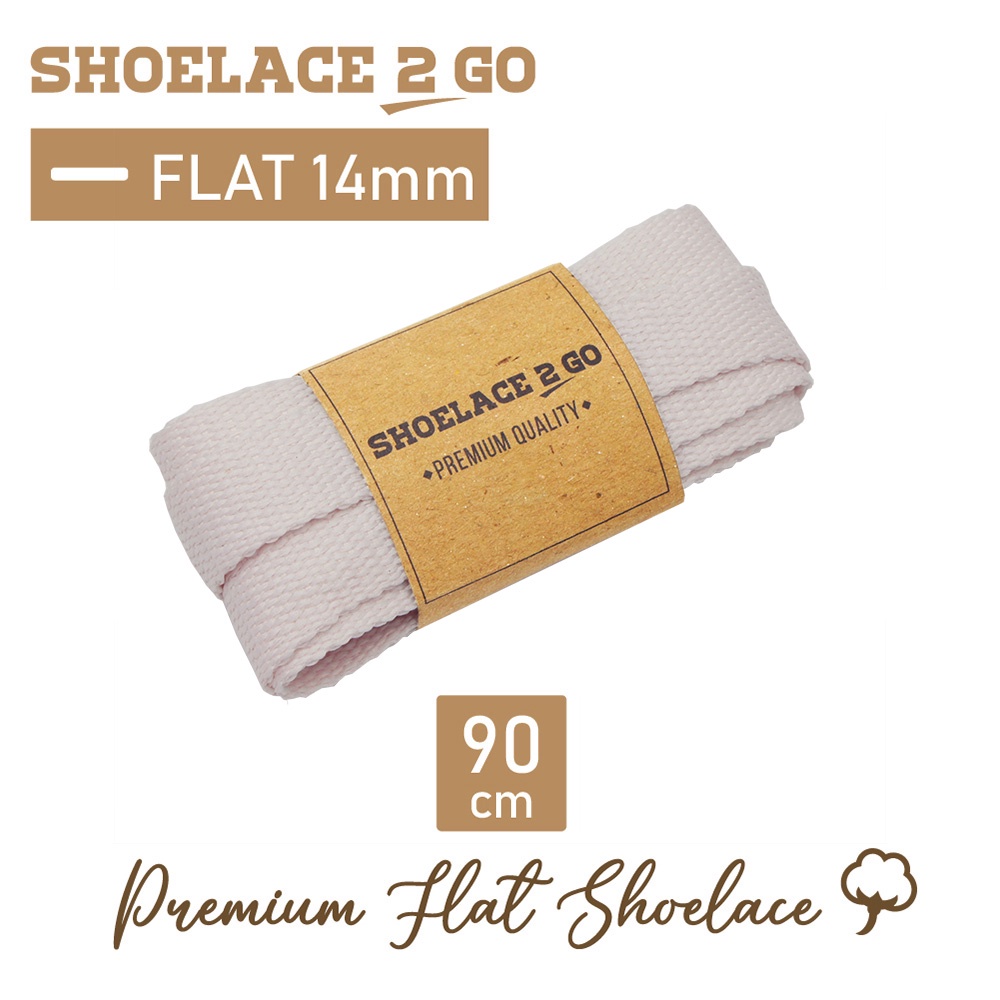 SHOELACE 2 GO PREMIUM TALI SEPATU GEPENG PIPIH FLAT G6 - PINK - 90CM