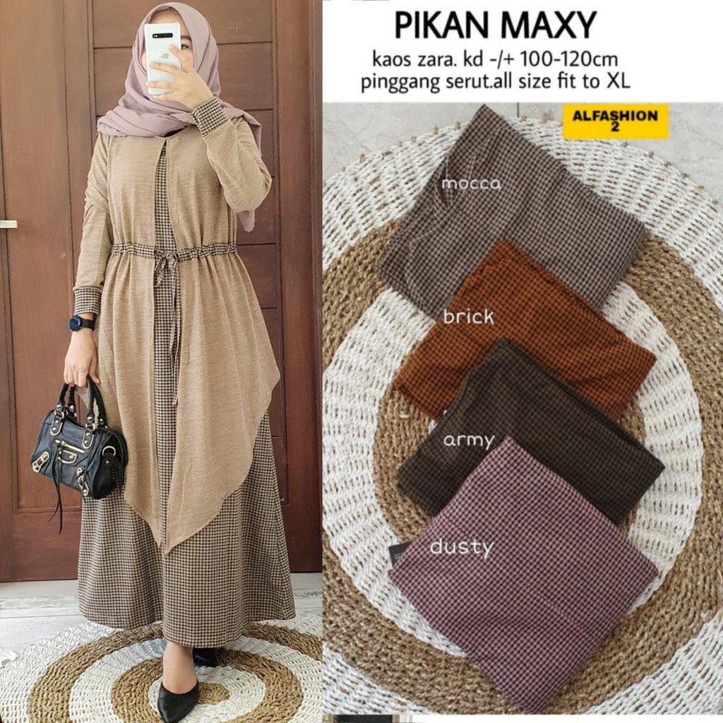 Gamis Muslimah Terbaru PIKAN MAXY Foto by ALFASHION SOLO