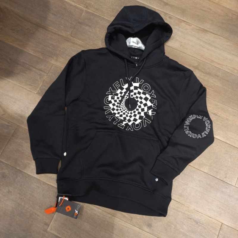 Hoodie Voxfly Black n White Circle Original