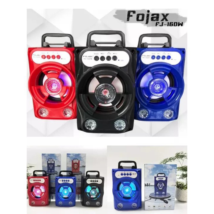 KISONLI - PAKET BUNDLE Speaker Bluetooth Fojax FJ-16DW Plus Mic Karaoke - Hitam-3