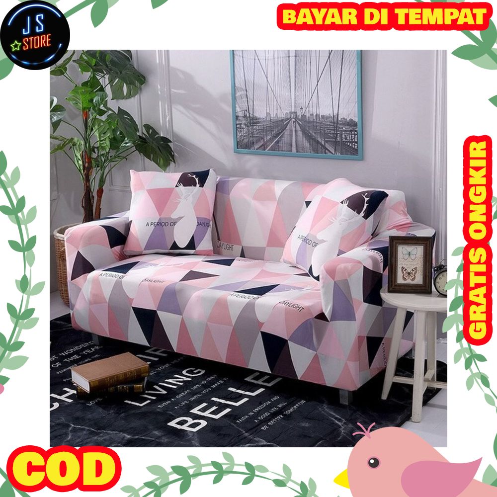SARUNG SOFA 3 SEATER / COVER SOFA 3 SEATER / PELINDUNG SOFA / PENUTUP SOFA IMPORT ELASTIS SHL2498
