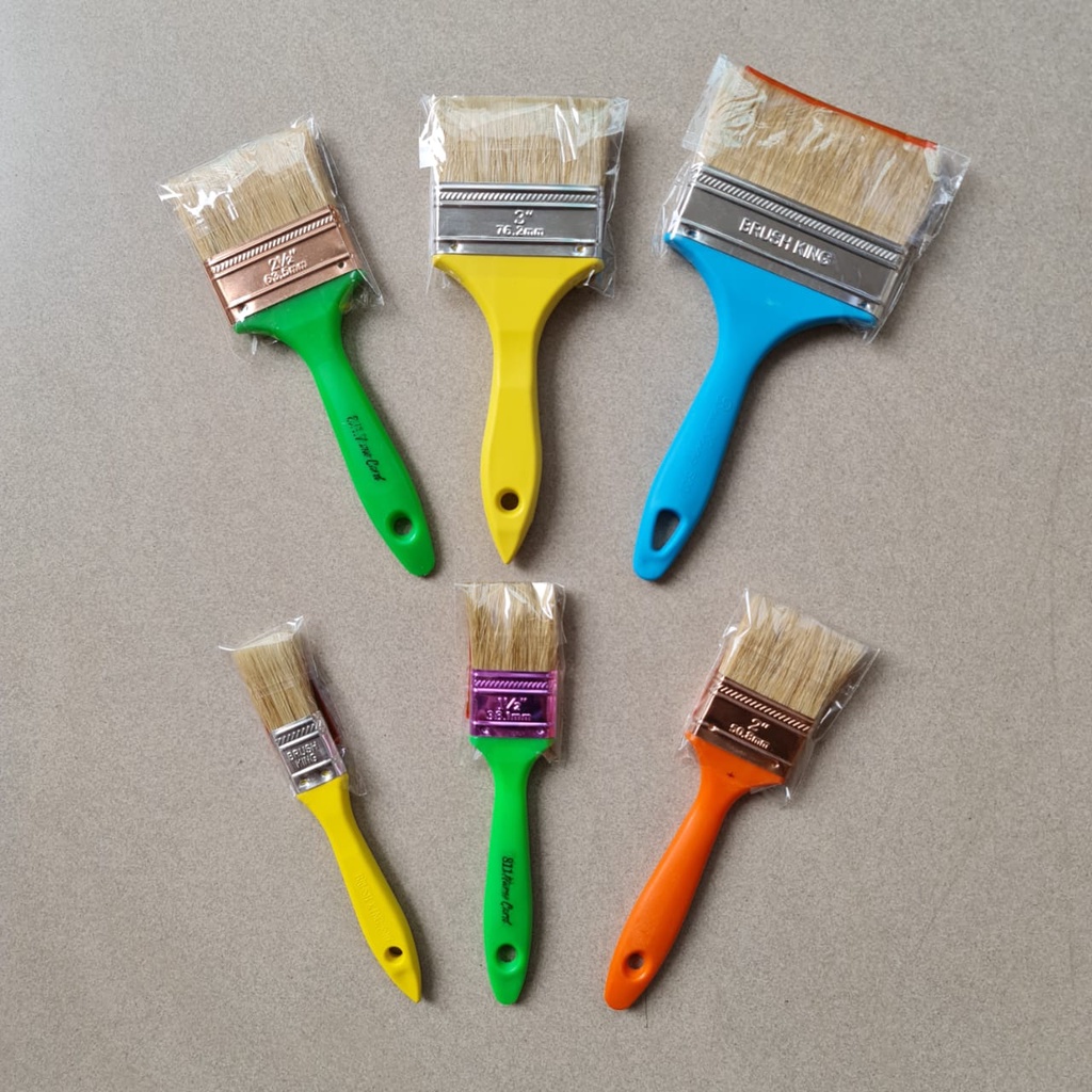 Kuas Cat Gagang Plastik (tersedia ukuran 1 INC, 1.5 INC, 2 INC, 2.5 INC, 3 INC, 4 INC)