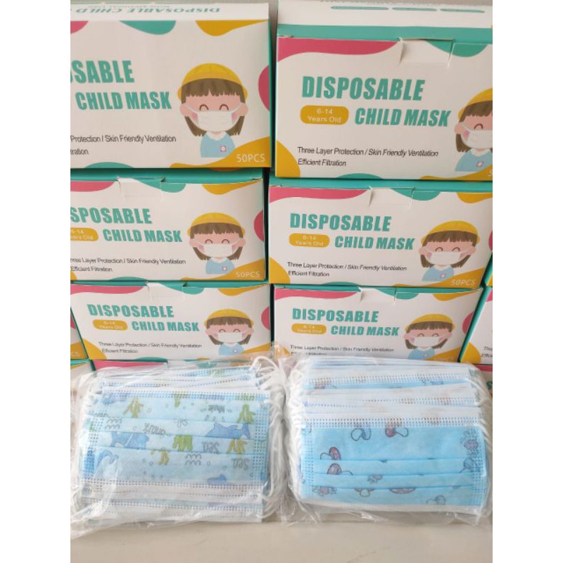 masker anak karakter masker earloop anak 1box isi 50pc