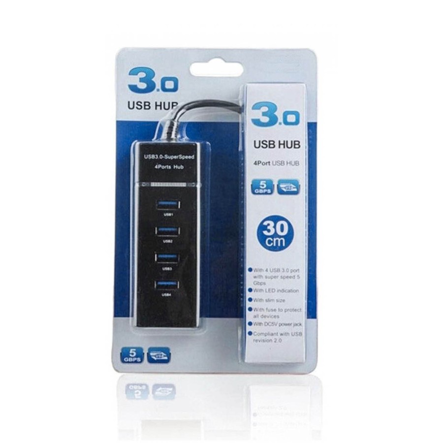 USB HUB 4 PORT USB3.0 SUPER SPEED PEMBAGI PORT USB VERSI 3.0 HUB EXT