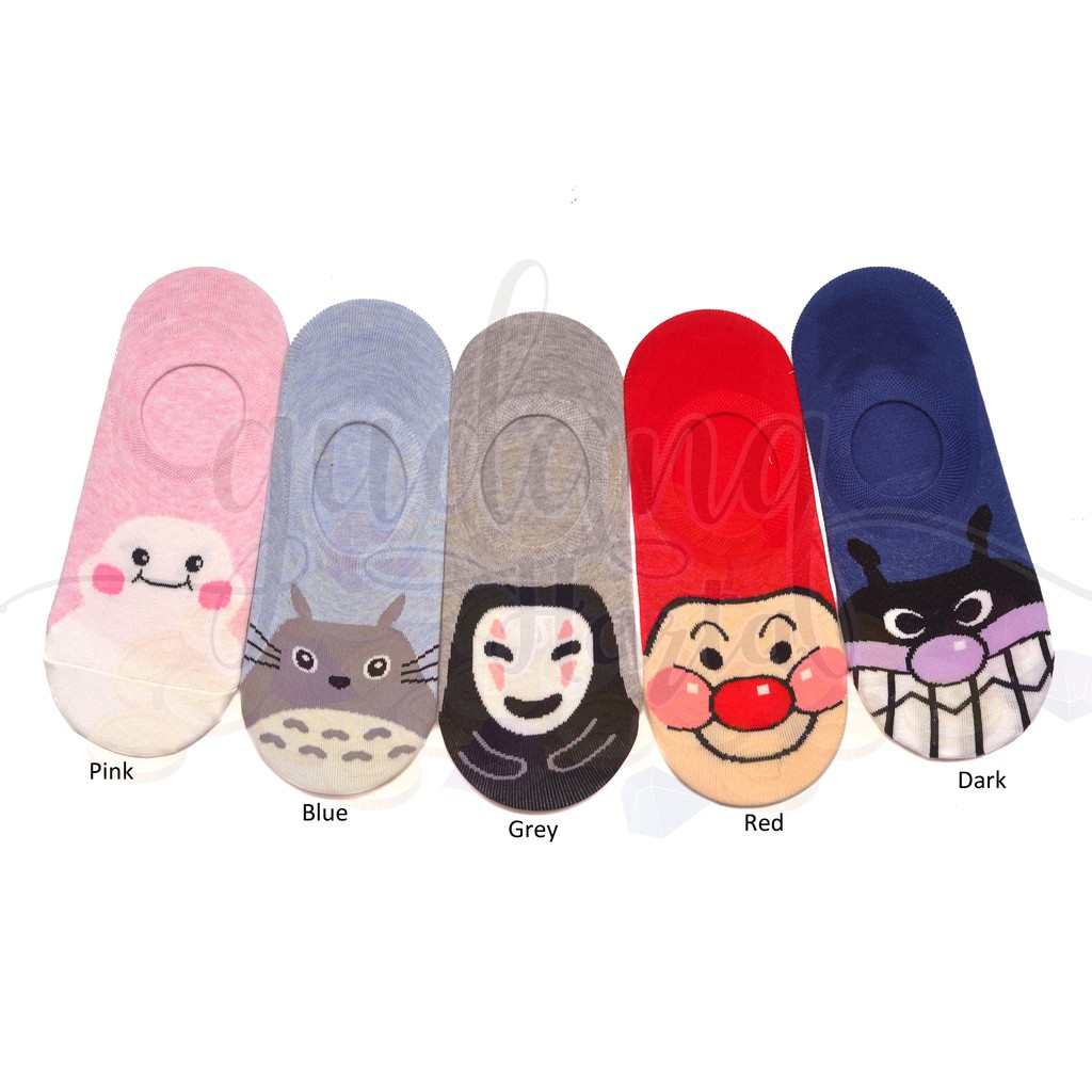 Kaos Kaki Wanita Pendek Korea Baymax Totoro Anpanman Lucu Unik GH 103058