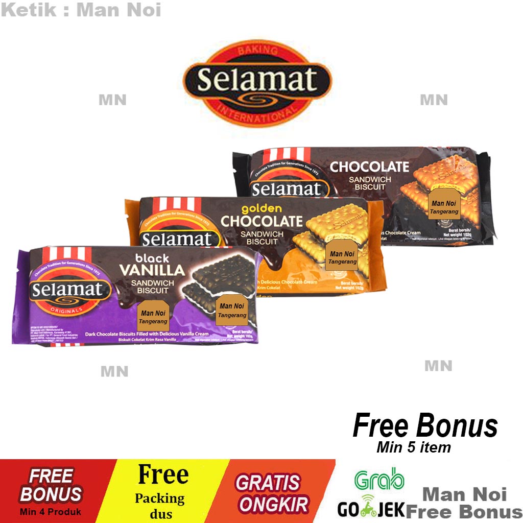 

SELAMAT BISCUIT SANDWICH 102 GR - BISKUIT RENYAH BERLAPIS KRIM LEZAT - BLACK VANILLA