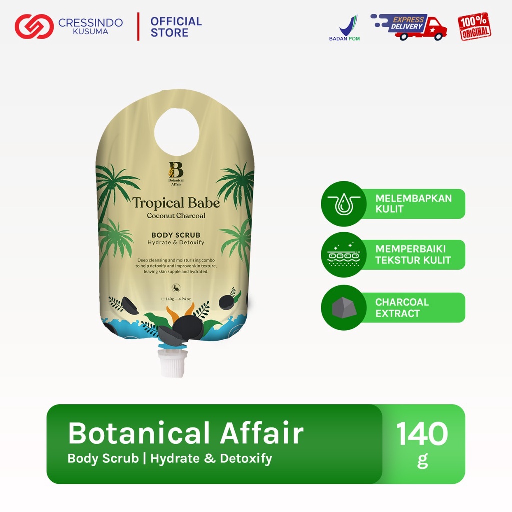 Botanical Affair Natural Body Scrub - Tropical Babe 140gr