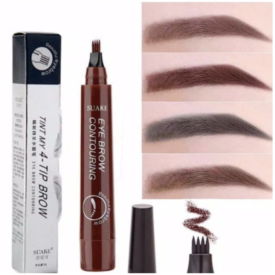 SUAKE MY 4 TIP WATERPROOF EYEBROW PENSIL ALIS ANTI AIR DAN TAHAN LAMA TINT