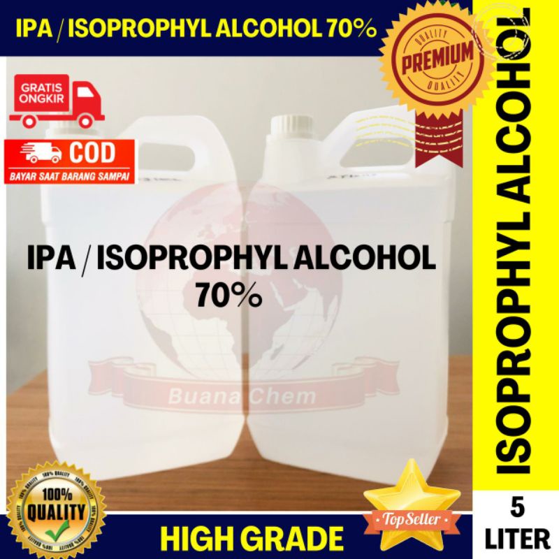Alkohol 70%  5 Liter / Isoprophyl Alcohol 70% / IPA / Isopropil Alkohol