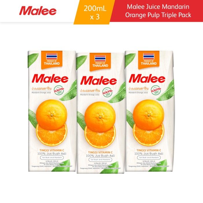 

COD Multipack Malee Juice Mandarin Orange Pulp 200 ml - Jus Jeruk Sari Bua