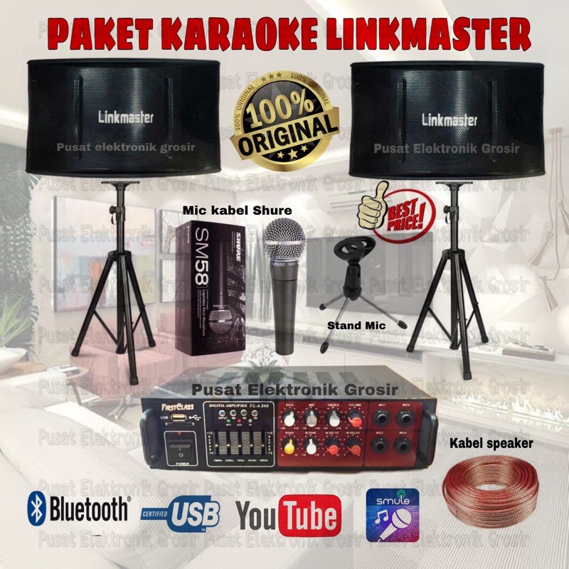 Paket sound karaoke linkmaster 10inch
