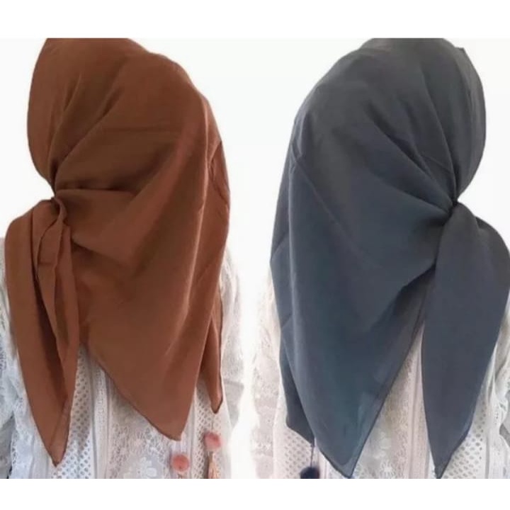 hijab/jilbab segiempat Bella pom pom Tassel jambul