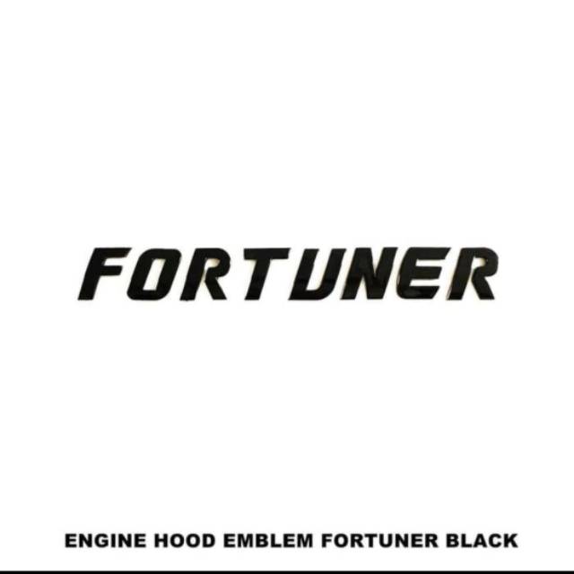 Emblem kap mesin Fortuner Hitam Merah Chrome/ emblem engine hood Toyota Fortuner