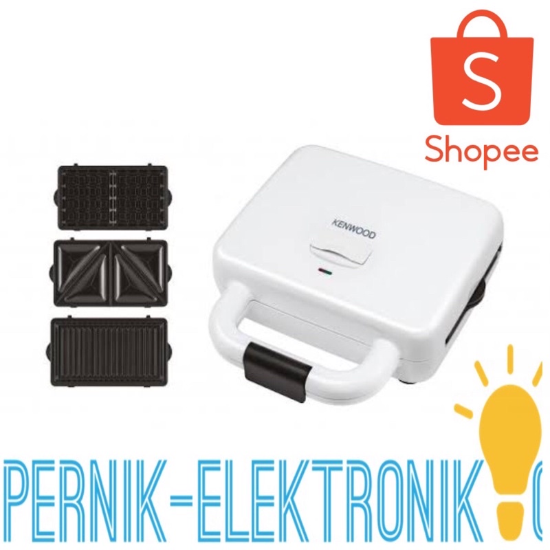 KENWOOD SMP84.C0WH Sandwich Maker/Waffle Maker/Grill-White