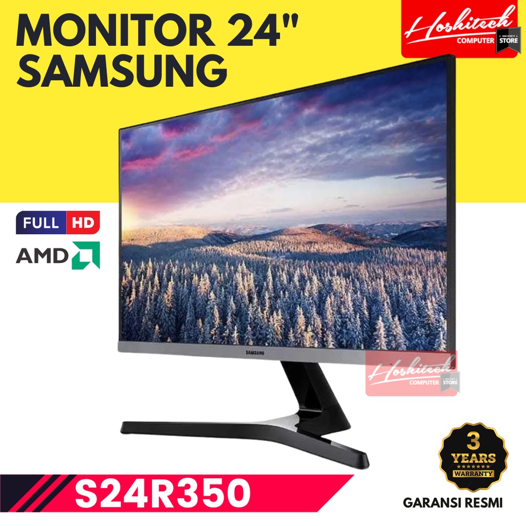 SAMSUNG MONITOR 24 INCH S24R350 IPS 75HZ THINBEZEL FREESYNC AMD