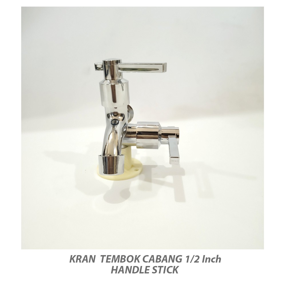 Kran Cabang / Double 1/2 inch Stainless Gold / Black Kran Air Shower Kamar Mandi