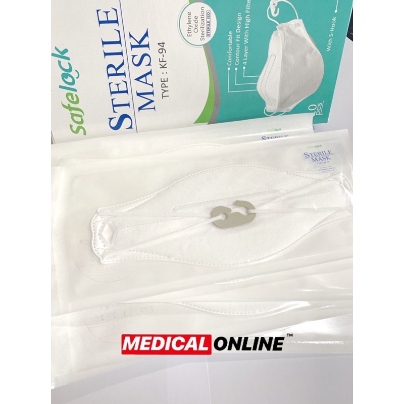 MASKER STERIL SAFELOCK STERILE KF-94 / BUKAN EVOPLUSMED BUKAN DUCKBILL MEDICAL ONLINE MEDICALONLINE