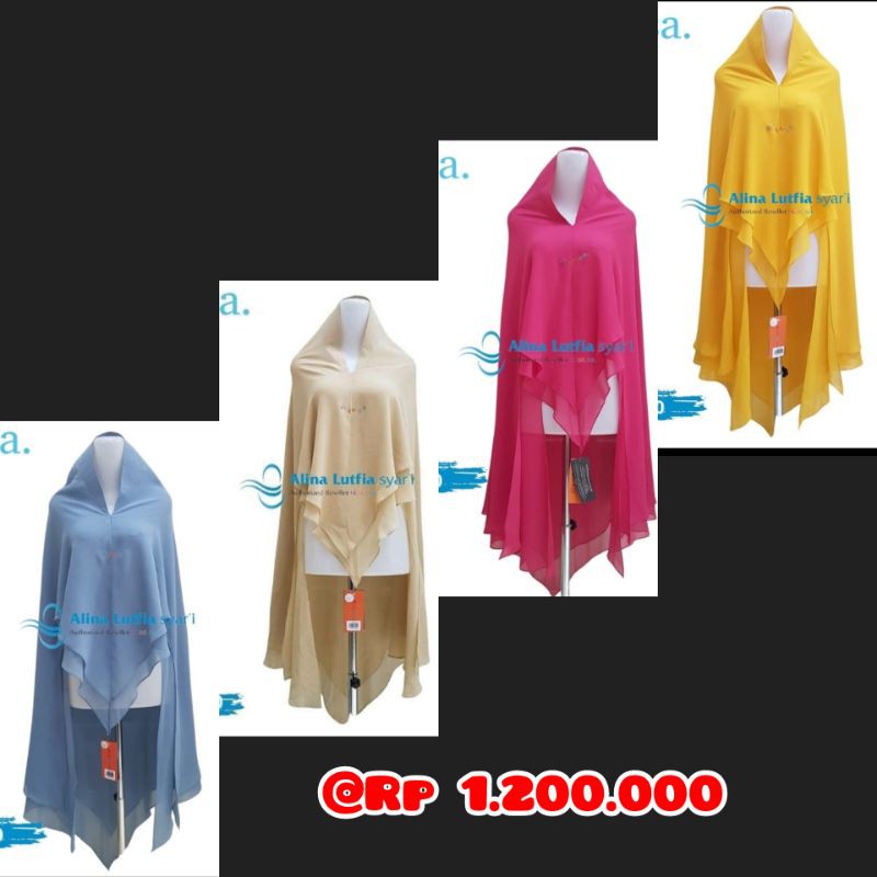 Khimar sisesa polos sesuai gambar. harga/pcs
