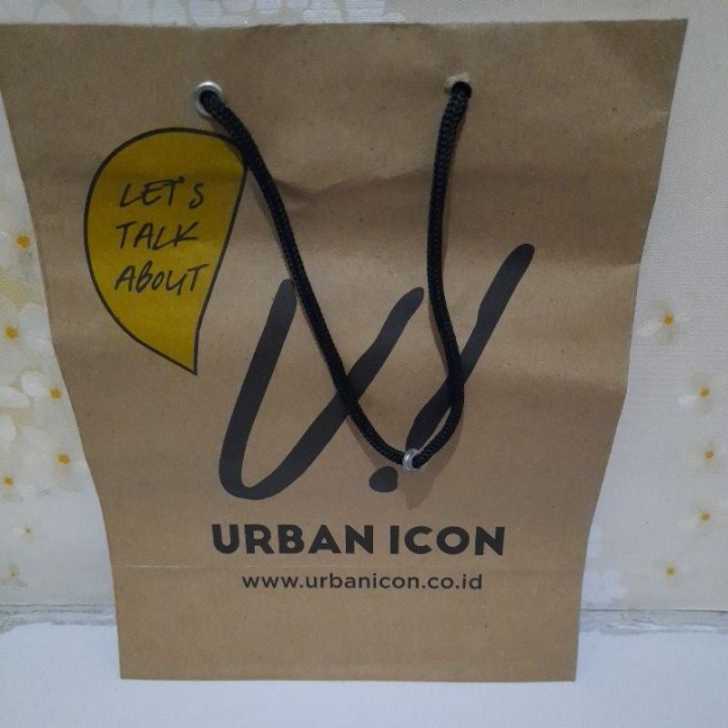 Paper Bag Urban Icon P 20 T 25cm Ori No Second Tas Belanja