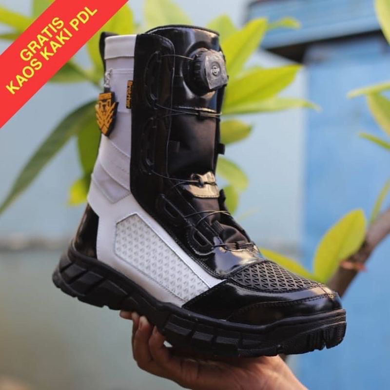 Sepatu PDL Provost TNI Tali Putar Fitgo Tawon Provost Kulit Mengkilap