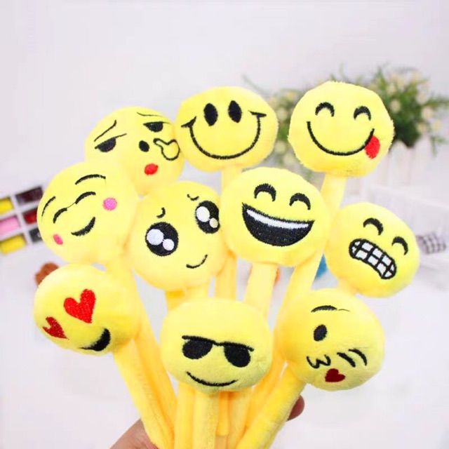 

1 LUSIN Pulpen Boneka Emoji / bolpen emoticon lucu unik murah souvenir