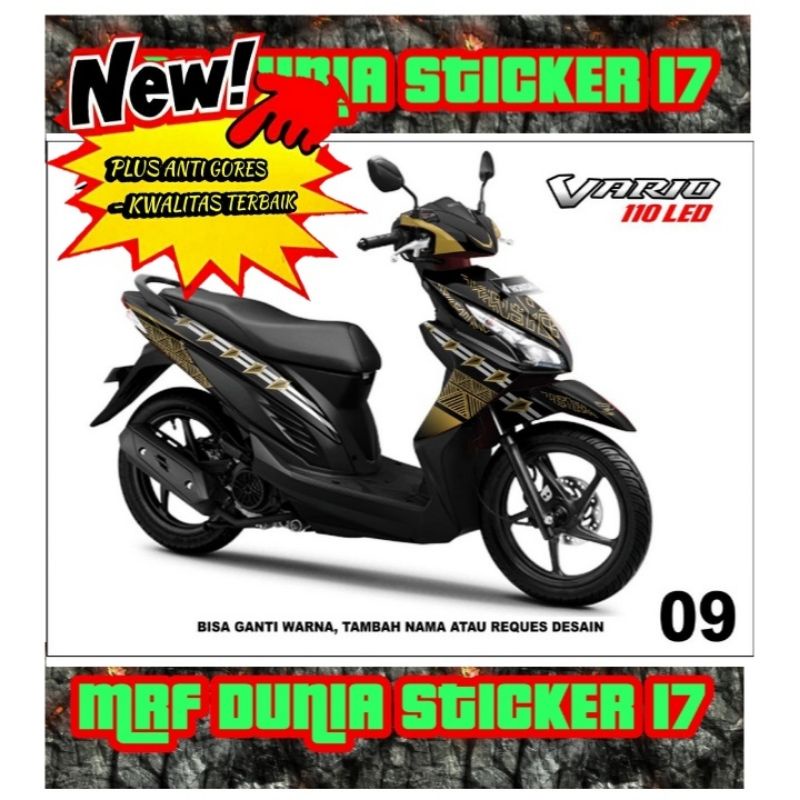 Sticker Decal Motor Vario 110 Led Full Body dekal motor Vario 110 Led Full Body Stiker Striping moto