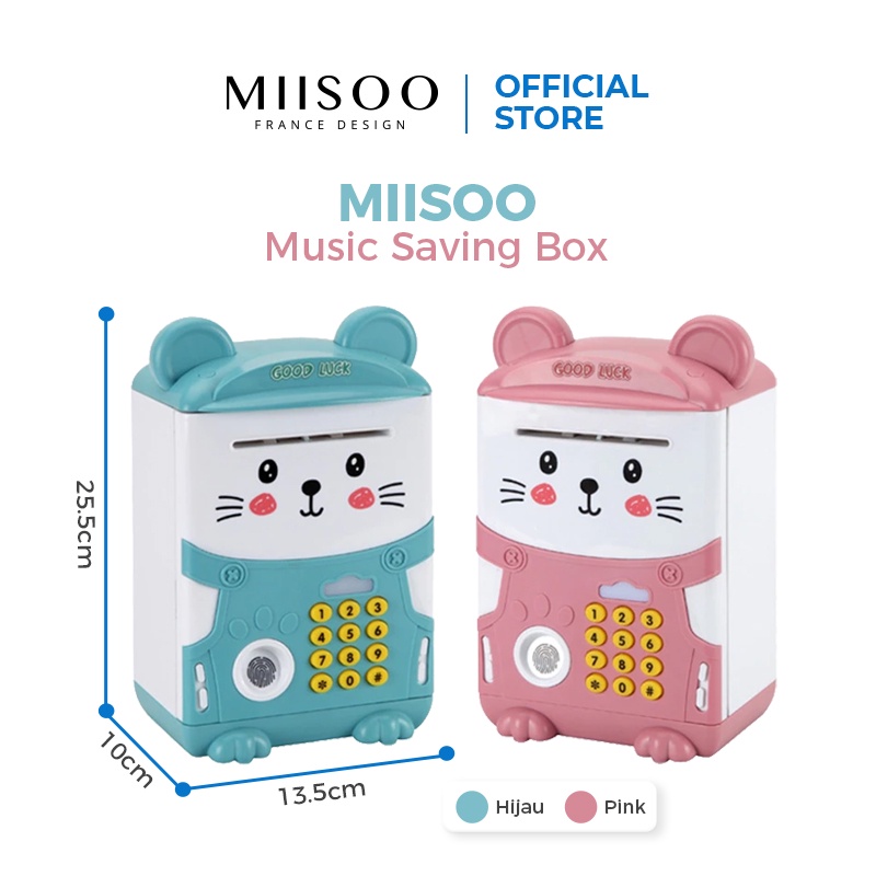 Miisoo Celengan Lucu Music Saving Box/Coin Bank/Celengan Karakter