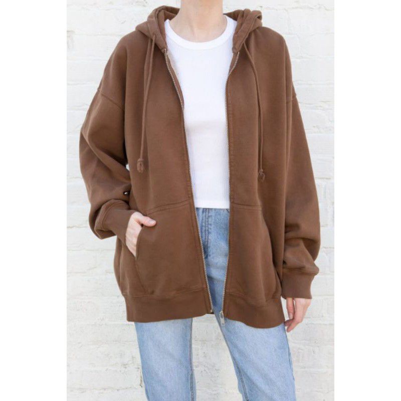 JAKET sweater hoodie zipper pria wanita size L, XL, XXL