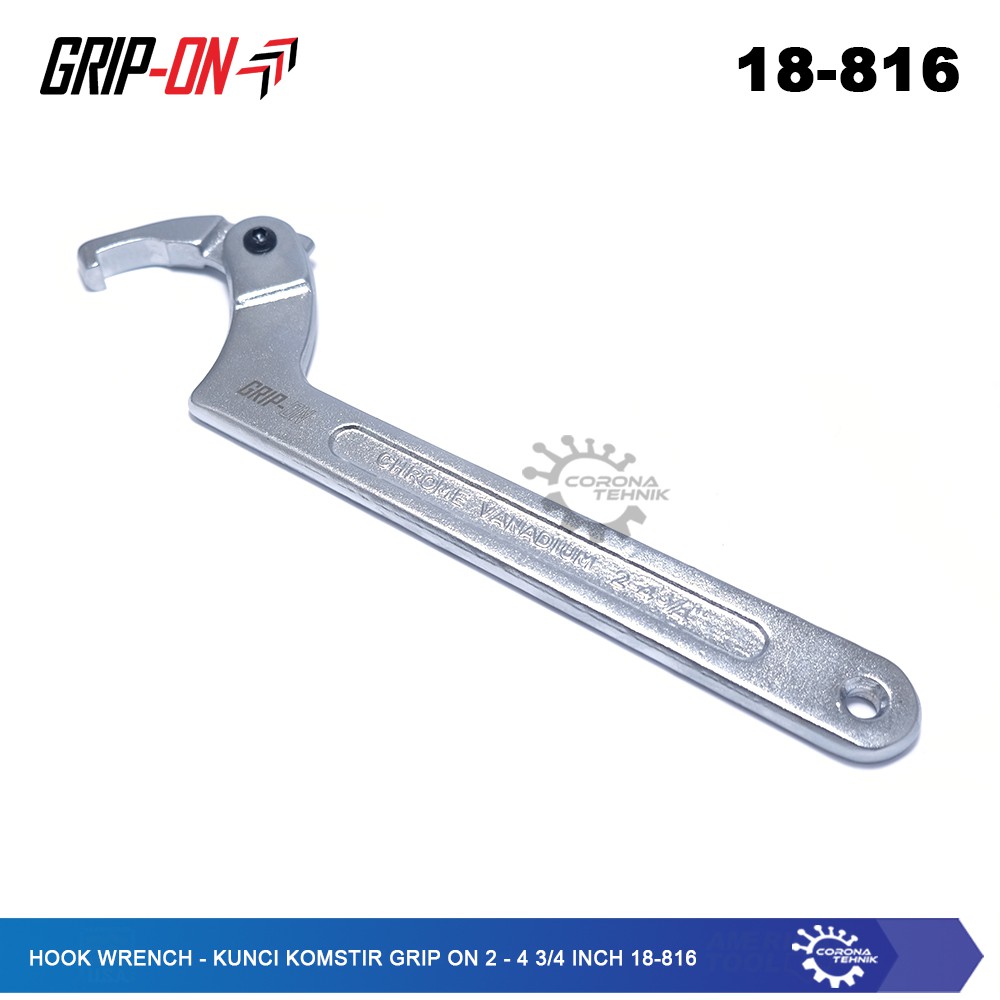 Kunci Komstir Grip On 2 - 4 3/4 Inch 18-816 - Hook Wrench