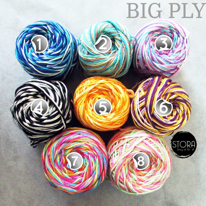 Benang Rajut Katun Big Ply Sembur