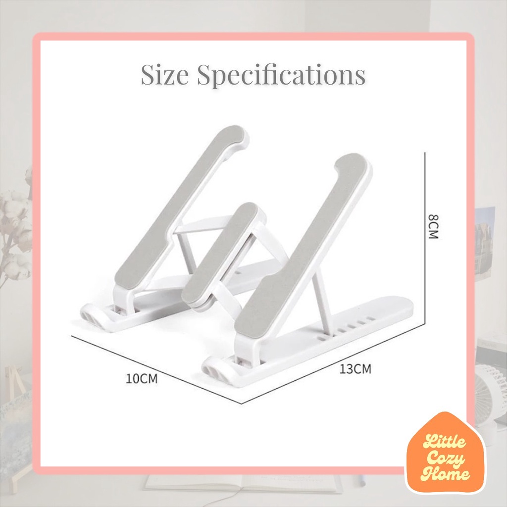 Adjustable Laptop / Dudukan Laptop / Folding Stand Holder Laptop Macbook Notebook IPAD / Dudukan Lipat Anti Slip