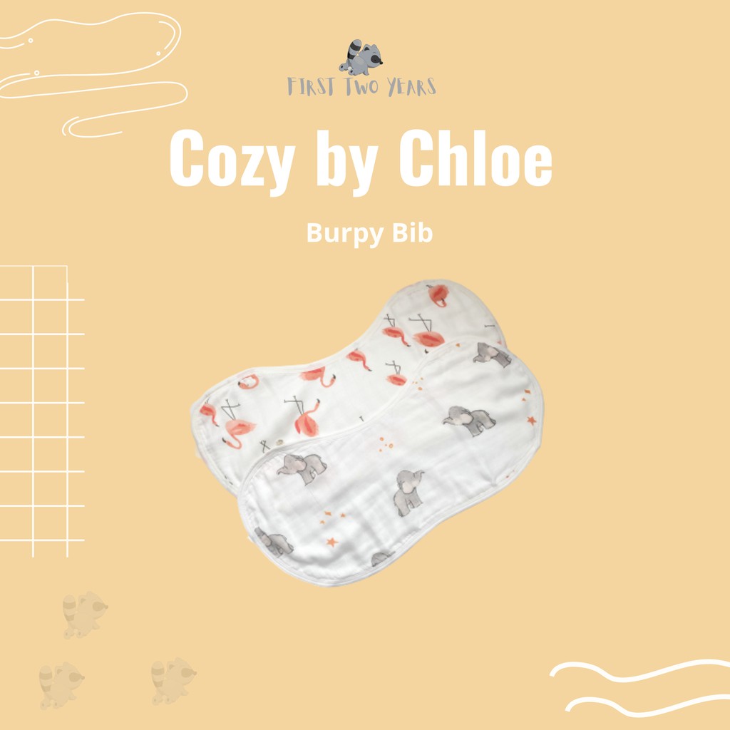 Cozy by Chloe - Muslin Burpy Bib 70% Bamboo 30% Cotton