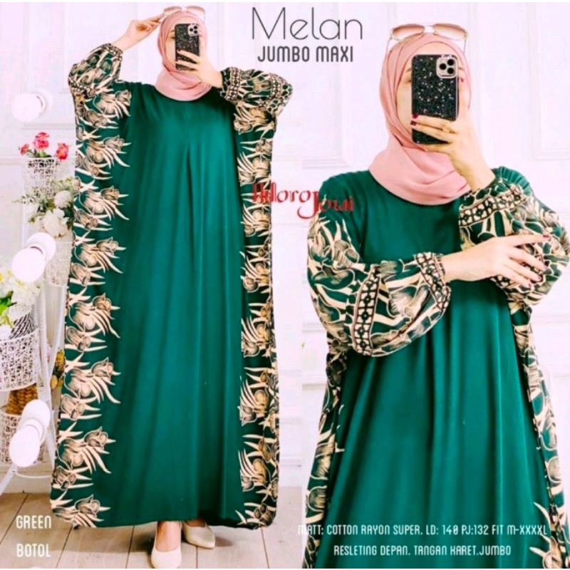 kaftan melan jumbo Maxi/gamis kaftan super jumbo busui