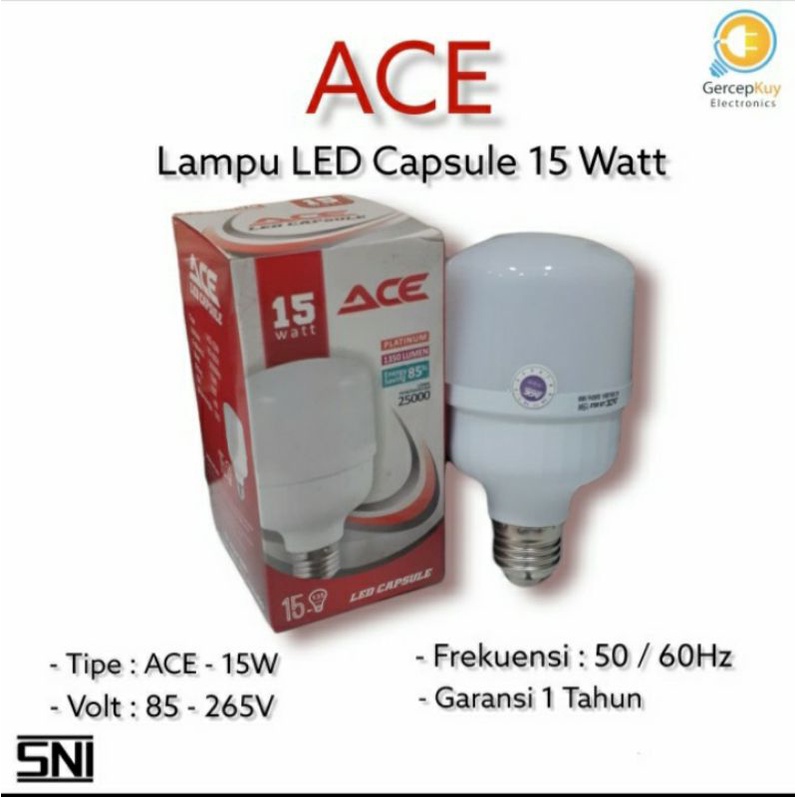 Lampu LED Capsule ACE 15 Watt Putih E27