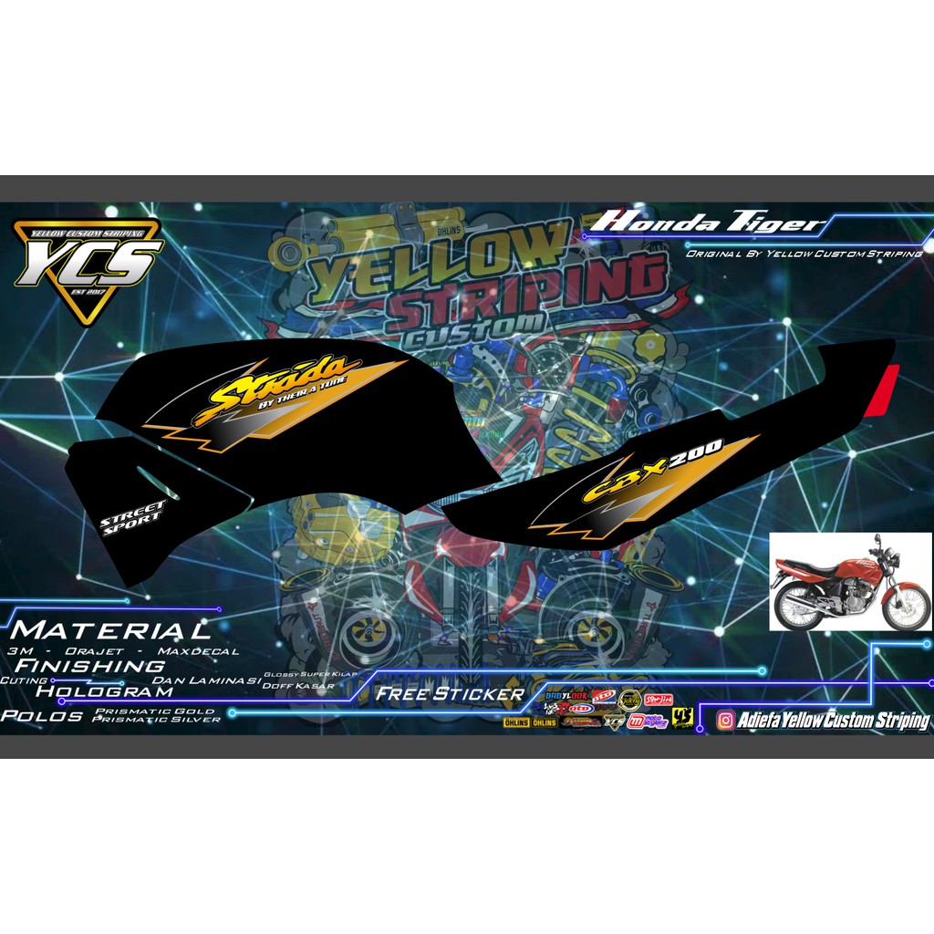 STRIPING STRADA CBX 200 SUPER KILAP