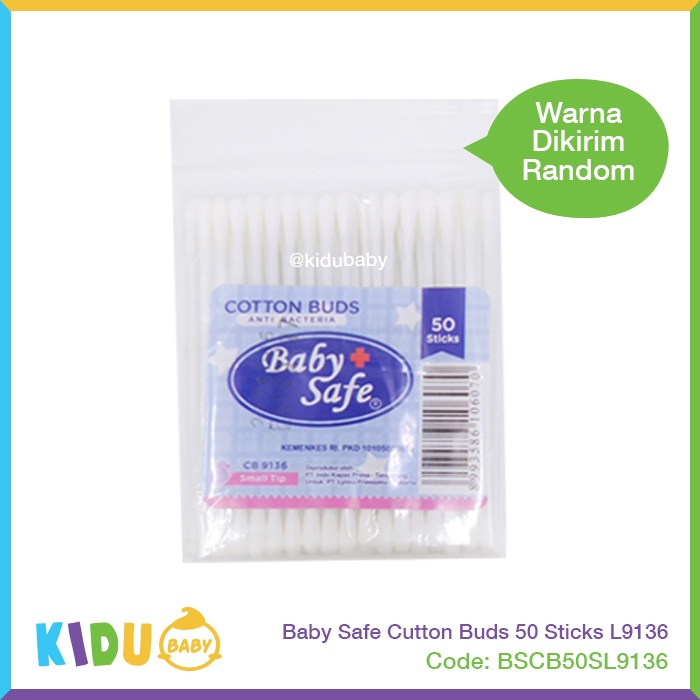 Baby Safe Cutton Buds 50 Sticks L9136 Kidu Baby