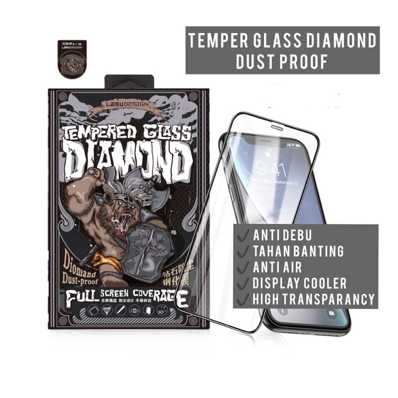 Temper Glass Diamond Dust Proof Anti Debu