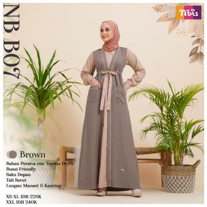 Nibras Gamis Nb b07 / Gamis Nibras Terbaru / Gamis Remaja / Gamis Katun / Baju Murah