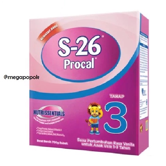 S-26 Procal Box Tahap 3 Usia 1-3 Tahun Rasa Vanila 400gr/megapopok