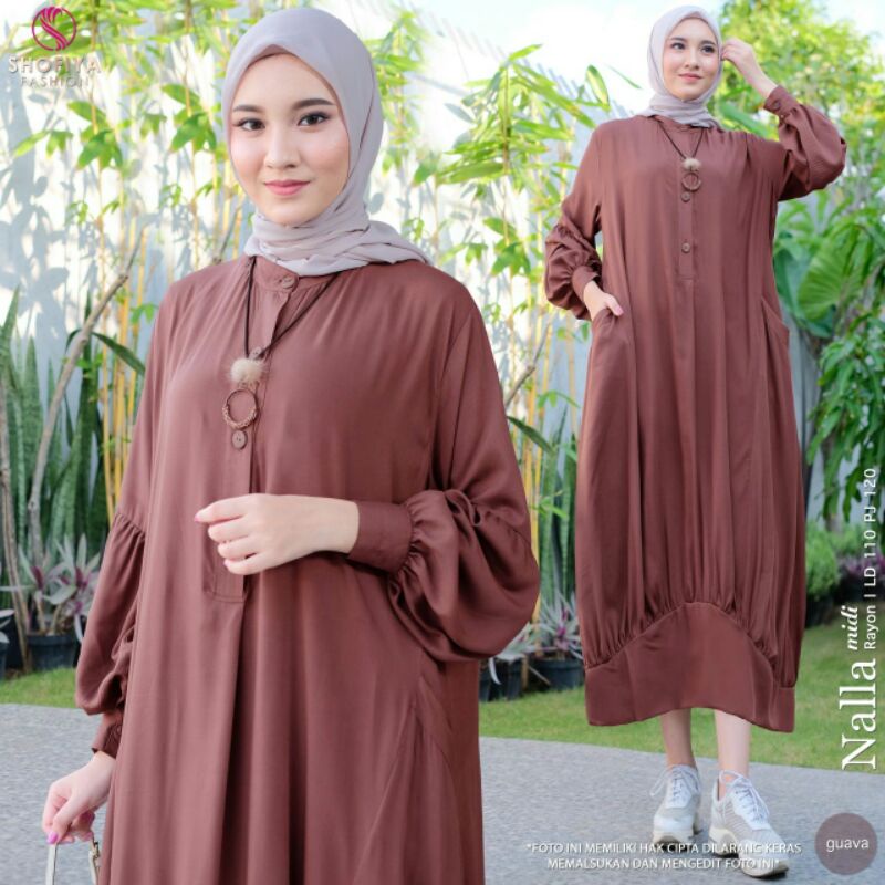 NALLA,AYANA  Midi Dress Ori by Shofiya