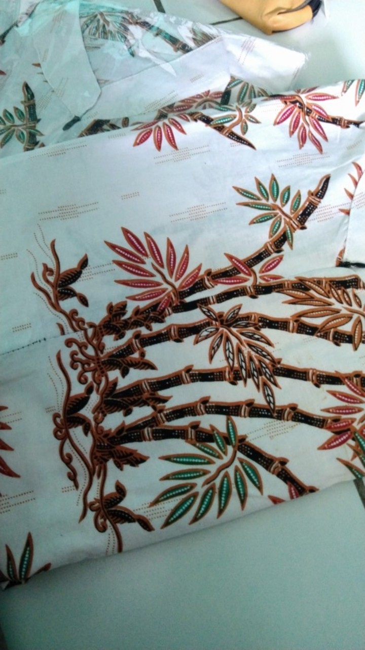 Aska Couple, Batik Couple Keluarga Motif Bambu Putih Terbaru